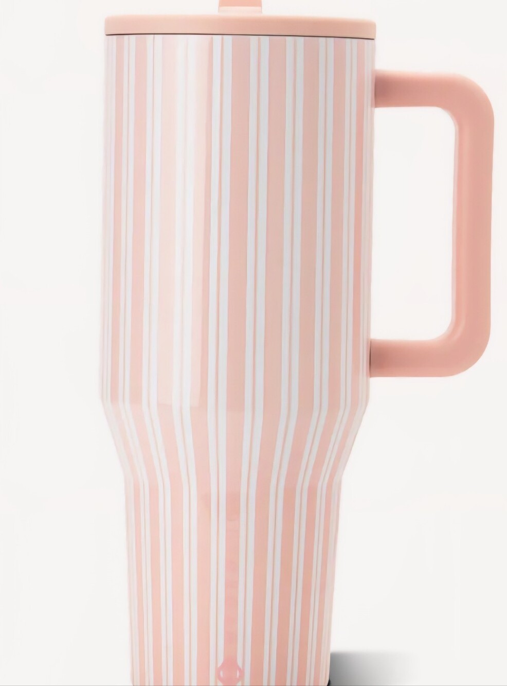 Hydrojug Travel Cabana 32oz Traveler Mug in White and Blush Pink